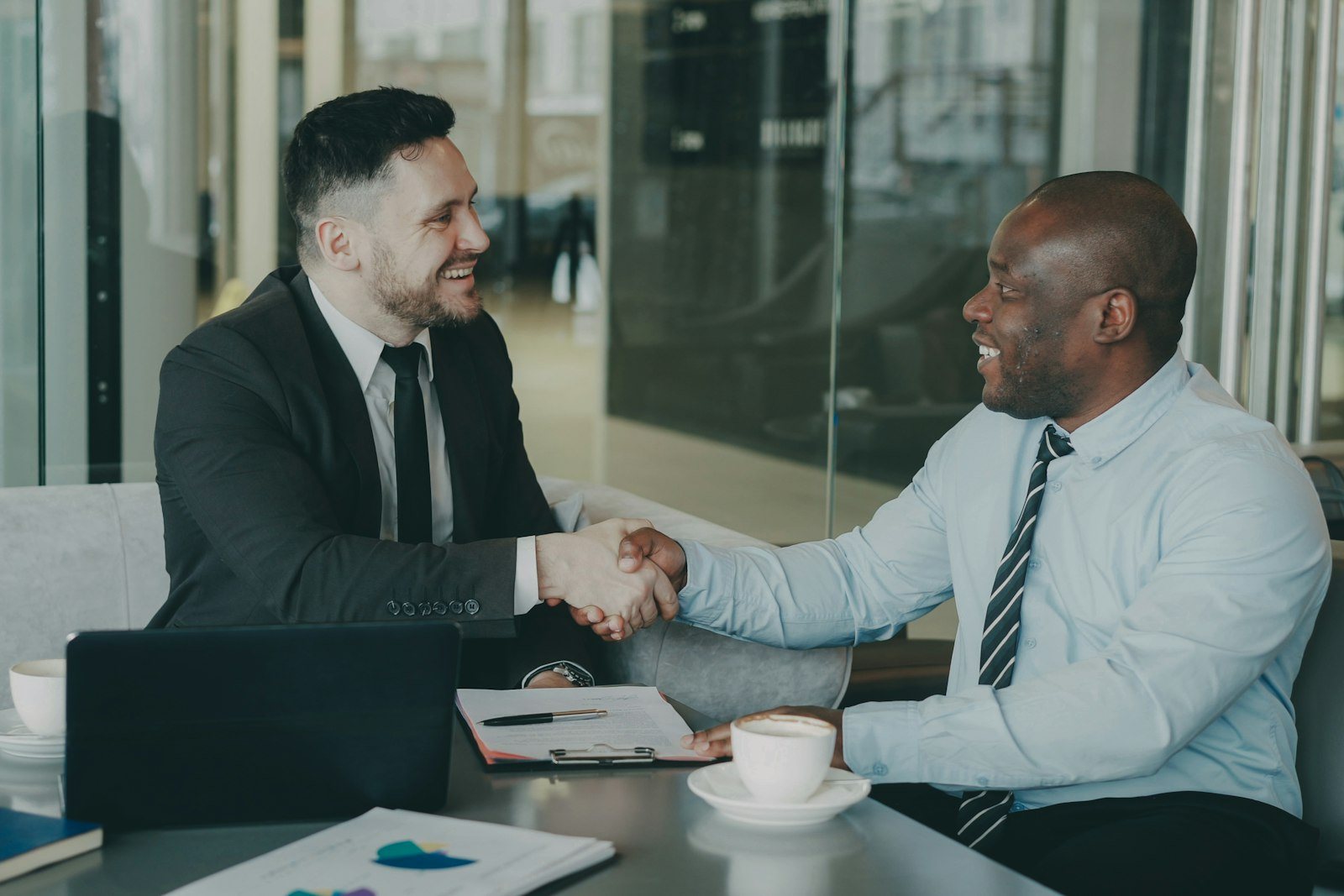 Two people shaking hands
